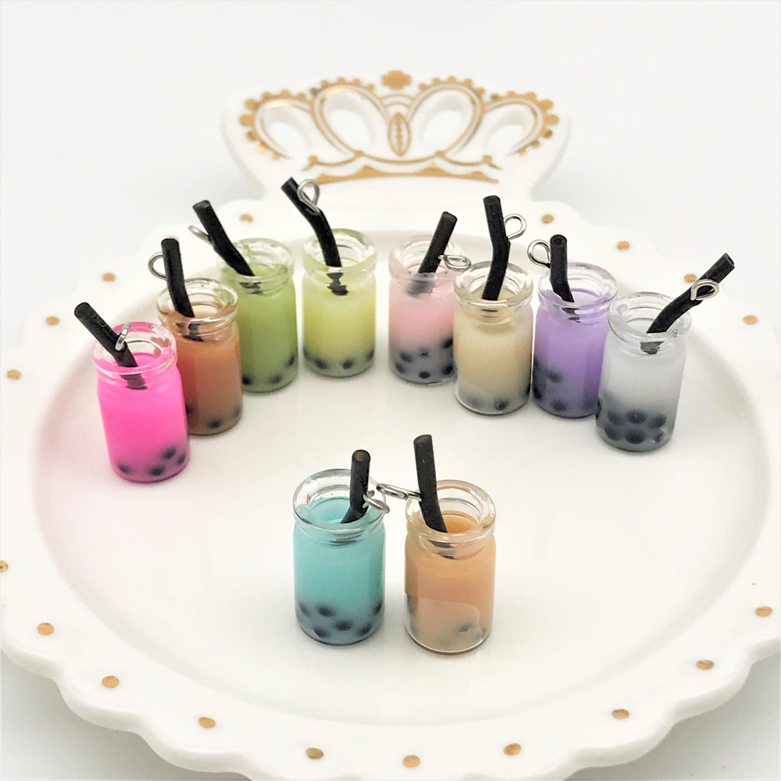 6pcs Mini Slime Charms with Earring Hooks